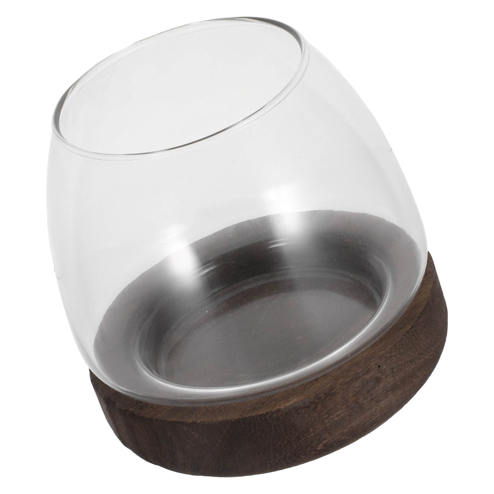 Planted Aquarium Bowl - Glass Hydroponic Plant Terrarium Round Fish