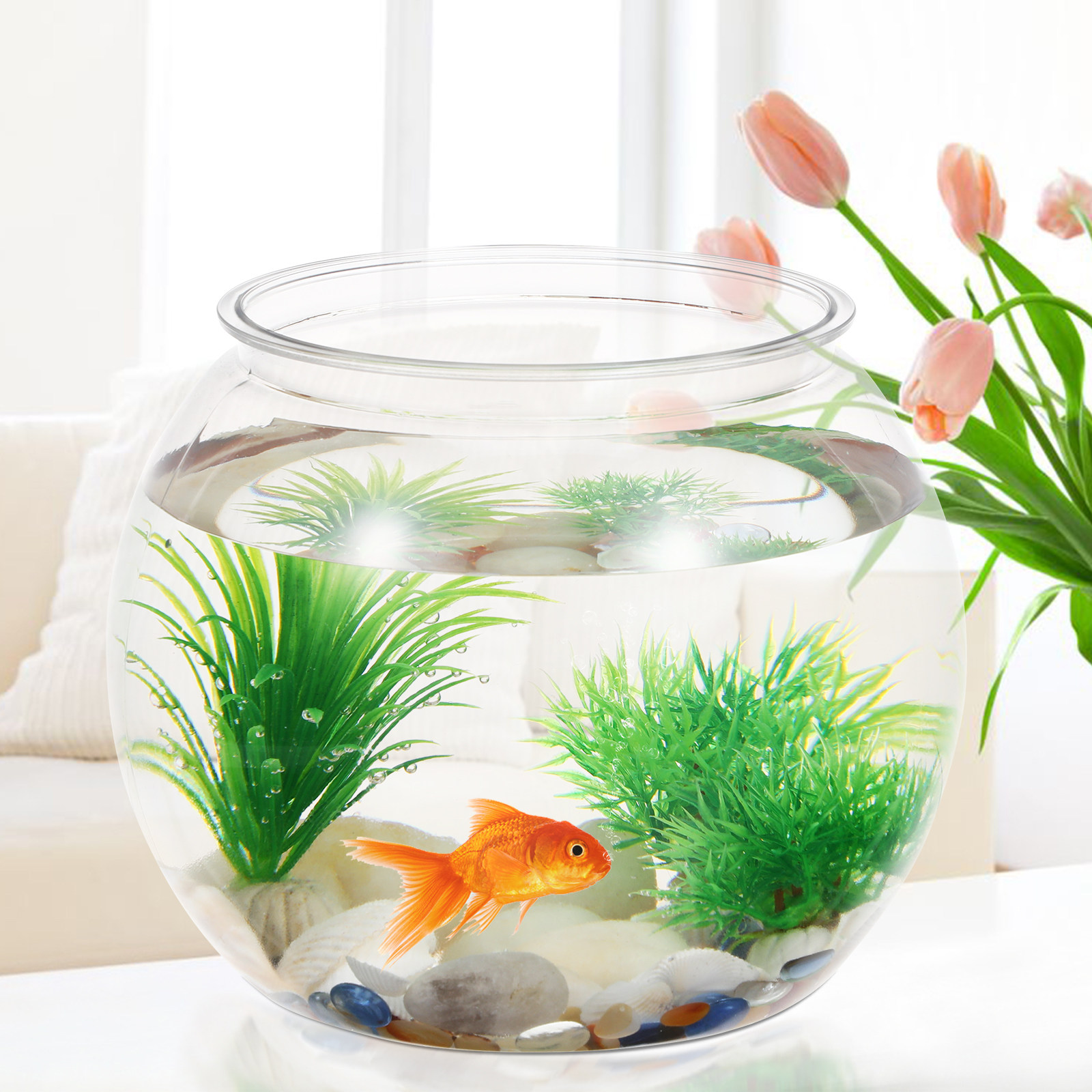 Anti-Falling Plastic Fish Bowl - Planted Aquarium Bowl 评论和价格