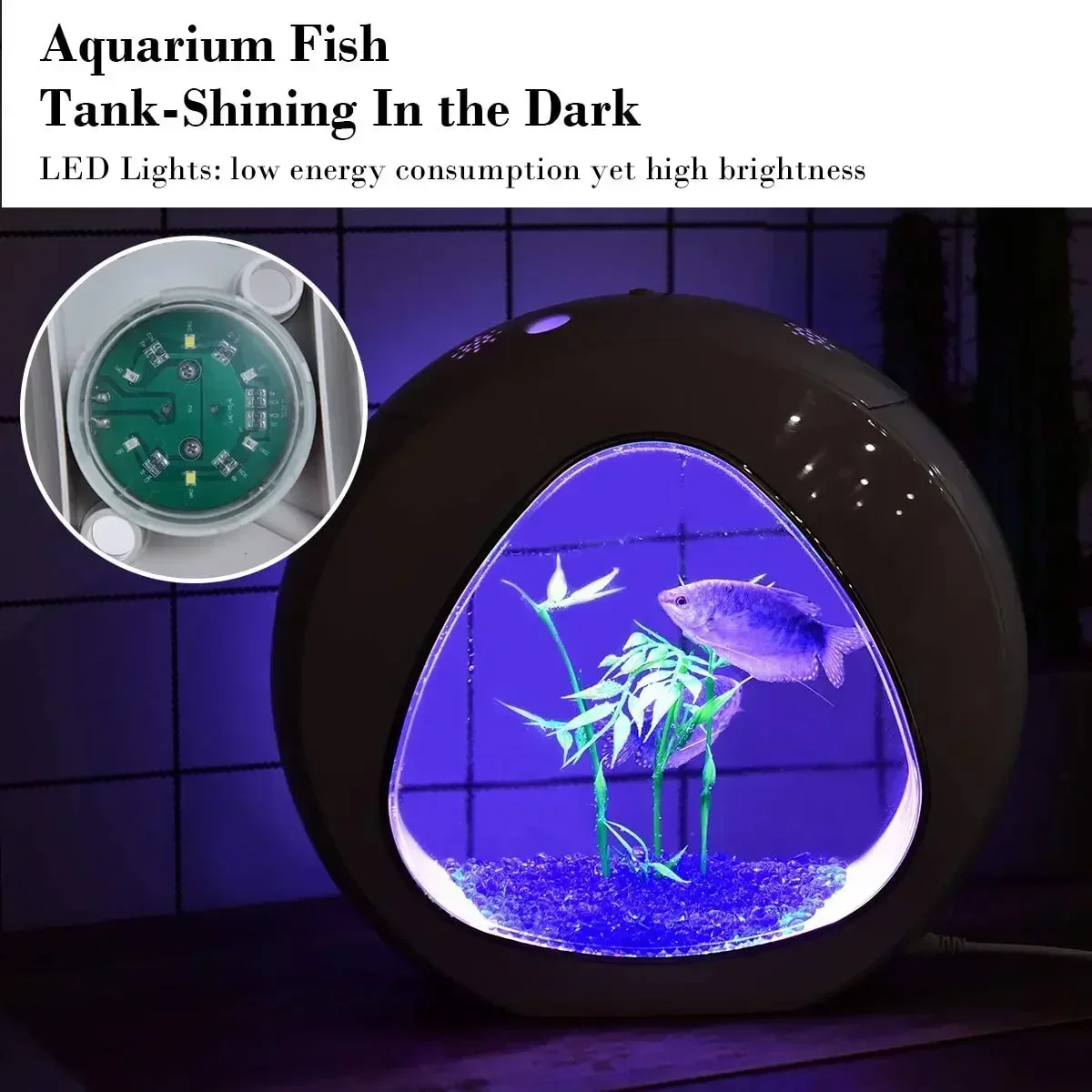 Betta Fish Tank, Fish Aquarium - Planted Aquarium Bowl 评论和价格