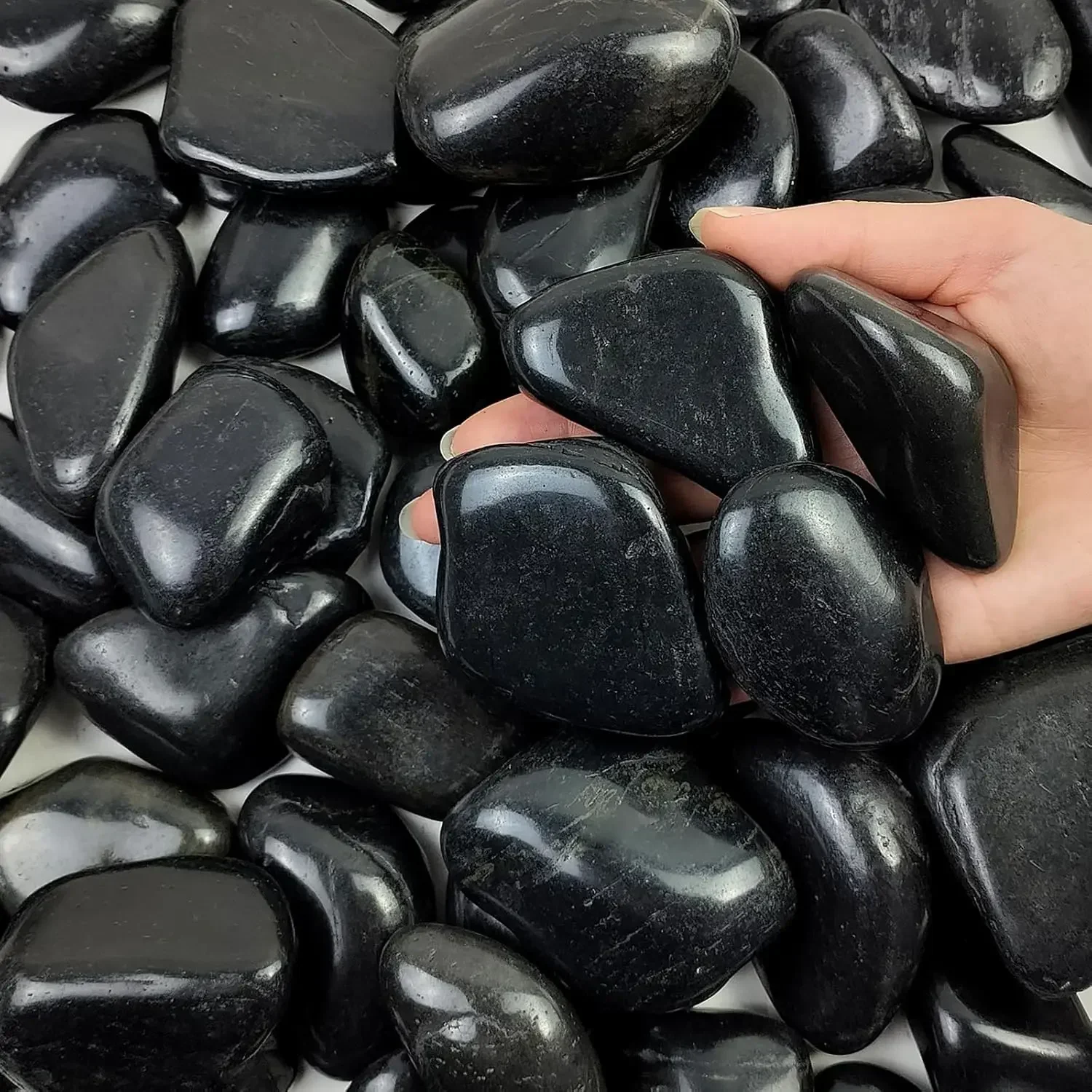 40 lbs Black River Rocks for L - Aquarium Planted Plants 评论和价格