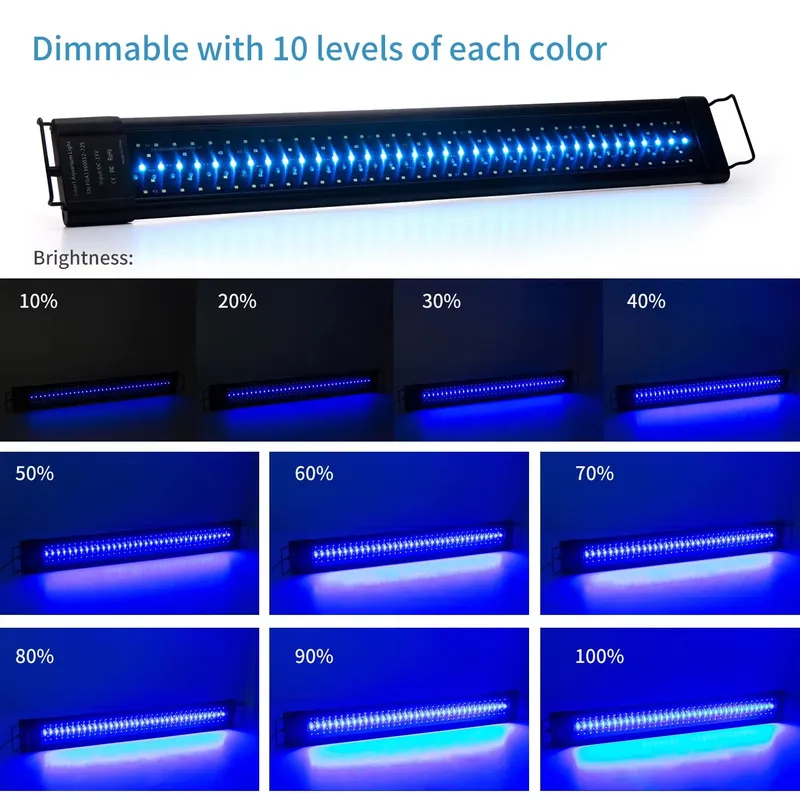 LED IP68 11.8 in 18W Plant Gro - Planted Aquarium Hours 评论和价格