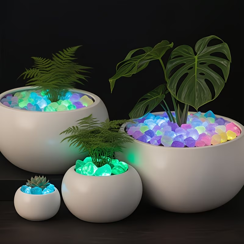 300PCS Luminous Pebble Set,0.9 - Aquarium Planted Plants 评论和价格