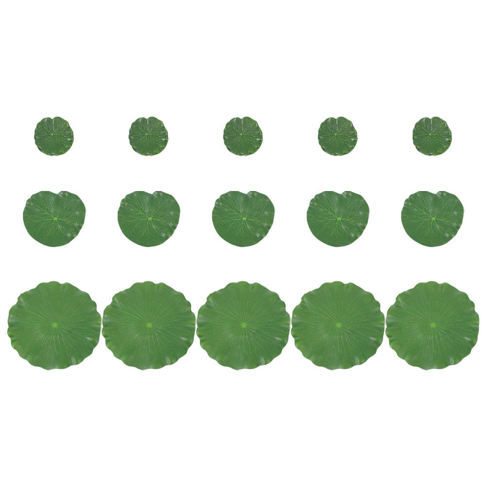 15Pcs Artificial Lily Pads Rea - Aquarium Planted Plants 评论和价格