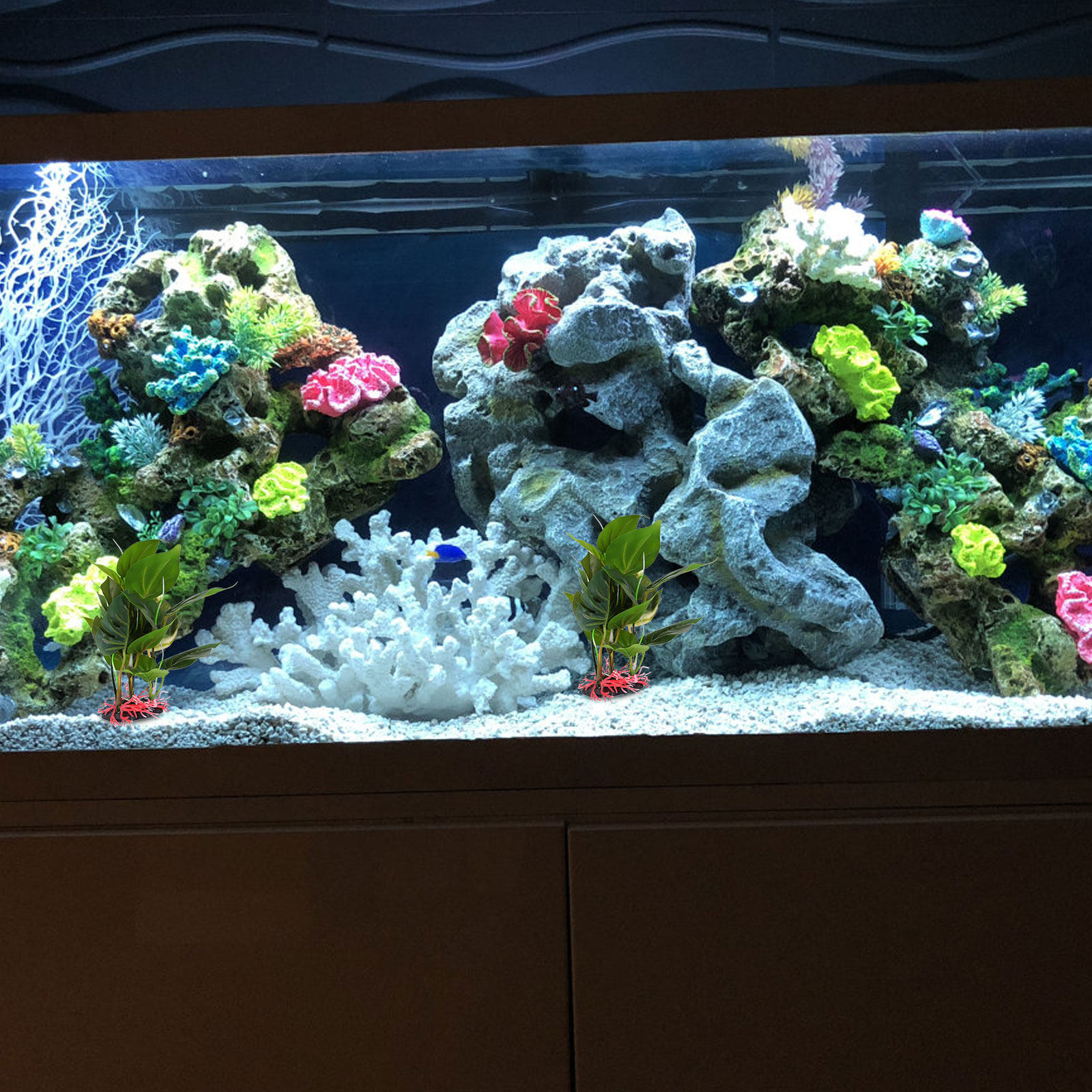 Lifelike Artificial Green Plan - Non Planted Aquarium Fish 评论和价格