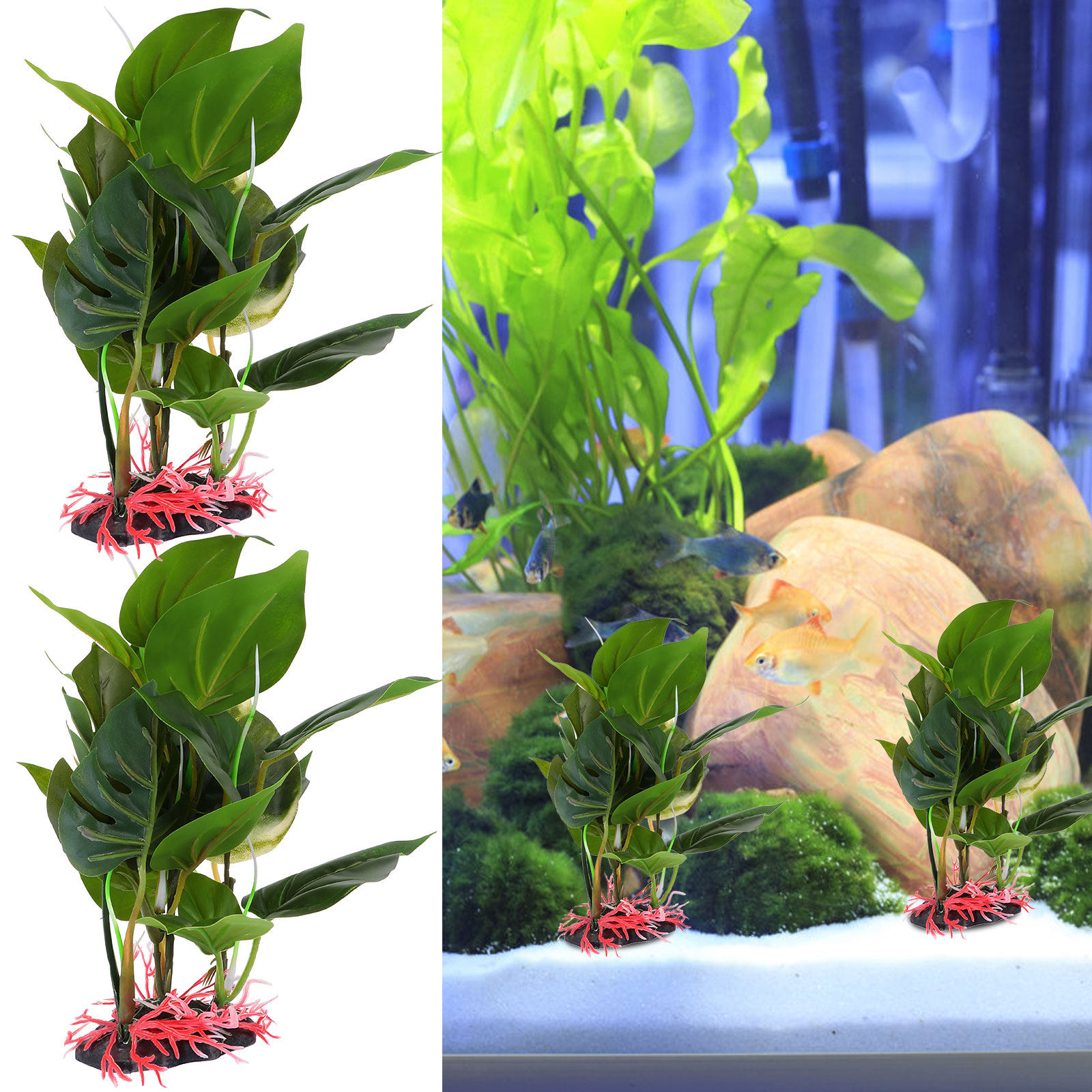 Lifelike Artificial Green Plan - Non Planted Aquarium Fish 评论和价格