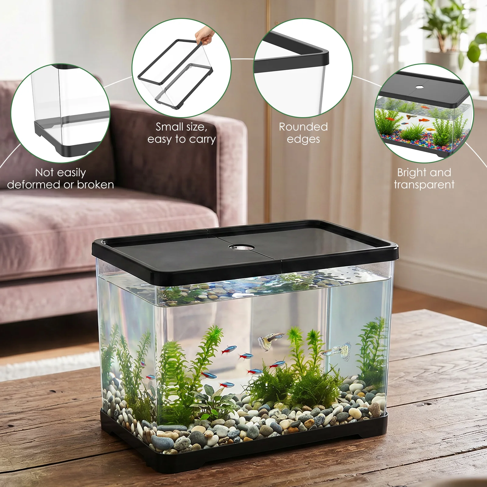 Transparent Fish Tank Aquarium - Planted Aquarium Bowl 评论和价格