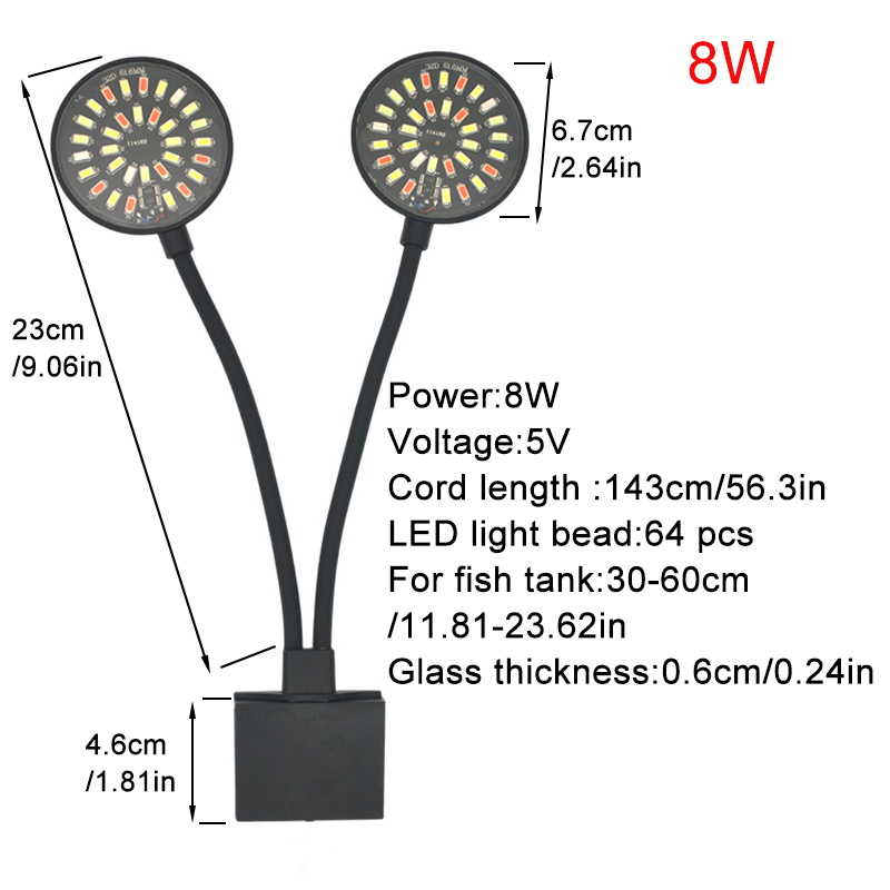 USB Aquarium LED Light Fish Ta - Aquarium Plant Growing 评论和价格