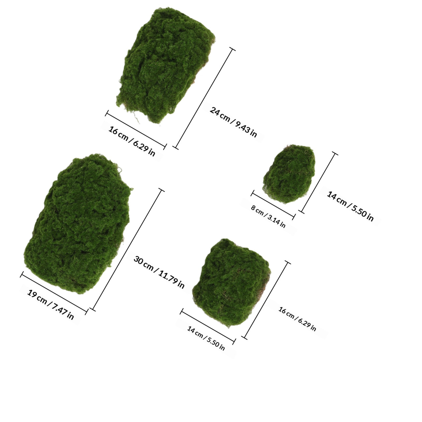 4Pcs Fake Moss Rocks High Real - Aquarium Planted Plants 评论和价格