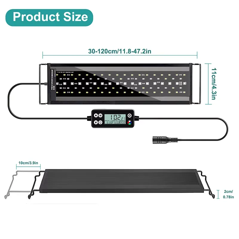 New 60cm Full Spectrum LED Aqu - Planted Aquarium Hours 评论和价格