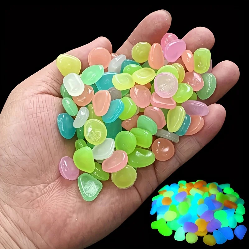 50-200pcs Glow in The Dark Peb - Aquarium Planted Plants 评论和价格