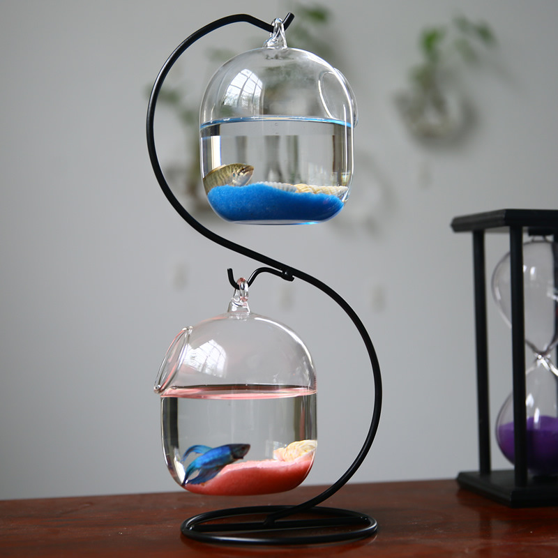 Creative Double-deck Suspended - Planted Aquarium Bowl 评论和价格